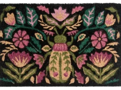 Dørmåtte SELAWIK Multifarvet 50 x 80 cm Blomst Kokos