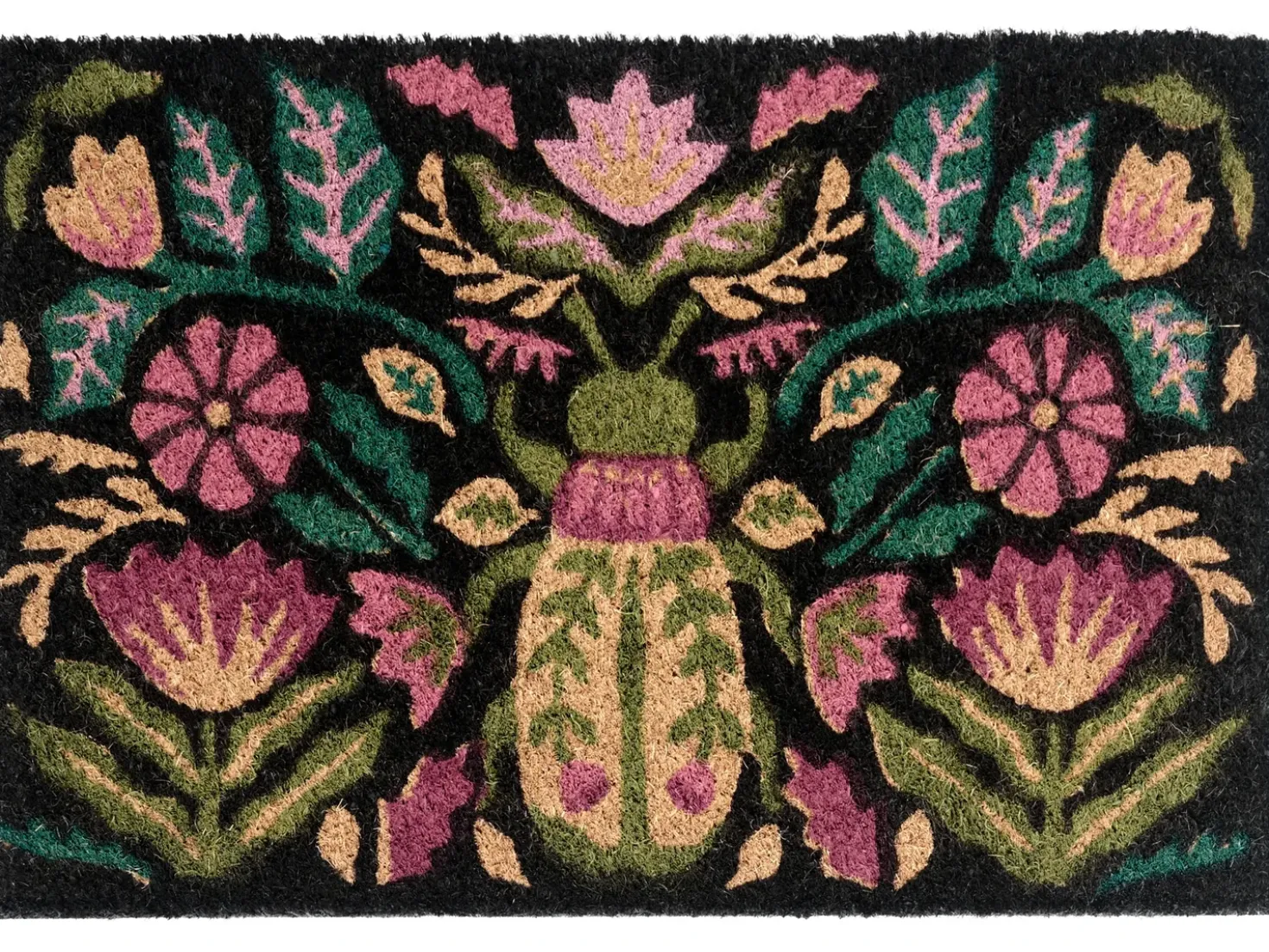 Dørmåtte SELAWIK Multifarvet 50 x 80 cm Blomst Kokos