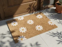 Dørmåtte TOPKO Naturlig 40 x 60 cm Blomst Kokos