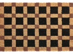 Dørmåtte VILLASIS Beige/sort 60 x 90 cm Kokos