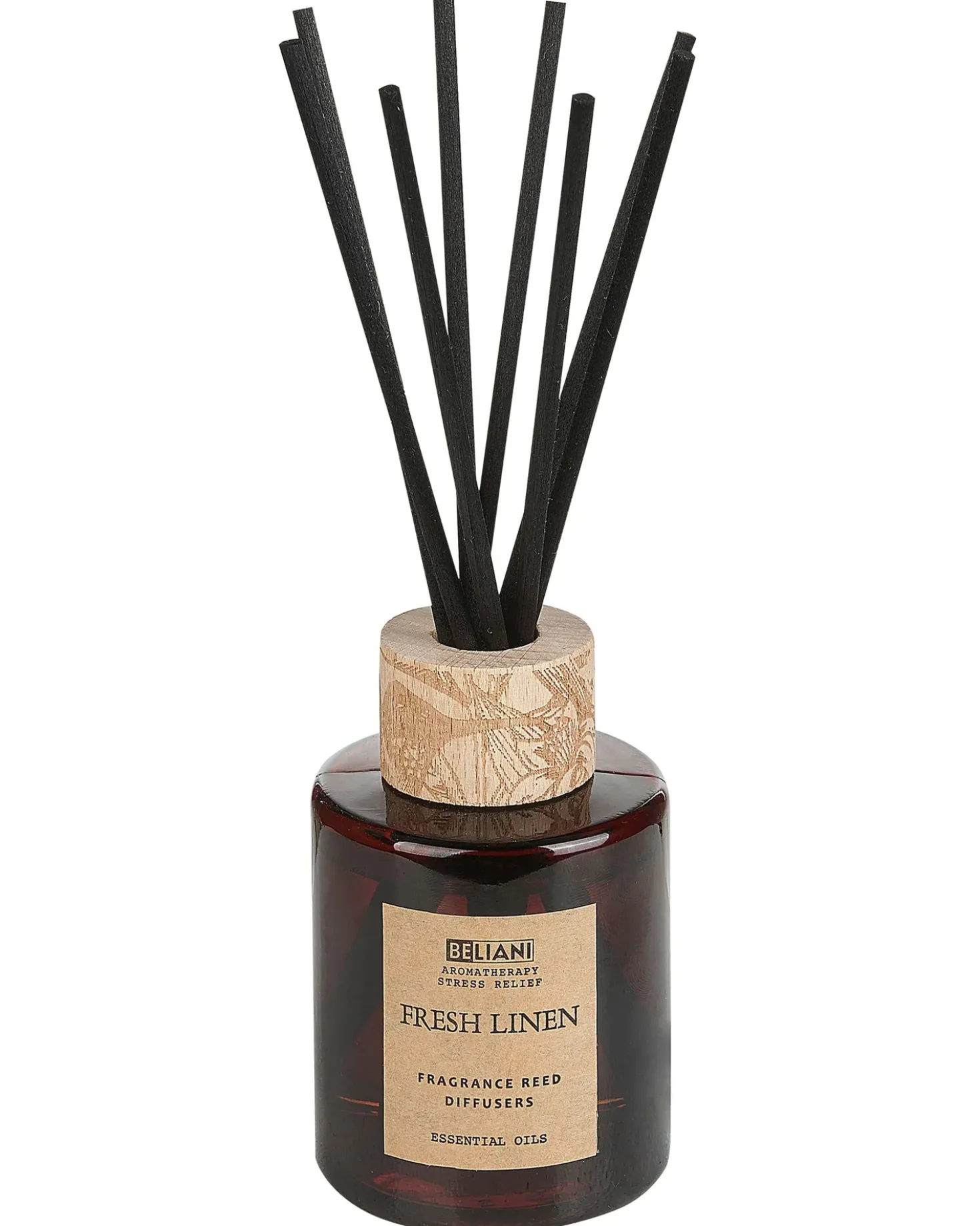 Duftlys med duftpinde DARK ELEGANCE 9 cm Brun