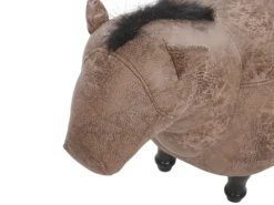 Dyrepuf HORSE Kunstlæder Lysebrun Hest