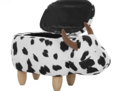 Dyrepuf med opbevaring COW Hvid Ko