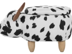 Dyrepuf med opbevaring COW Hvid Ko