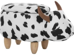 Dyrepuf med opbevaring COW Hvid Ko