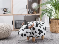 Dyrepuf med opbevaring COW Hvid Ko