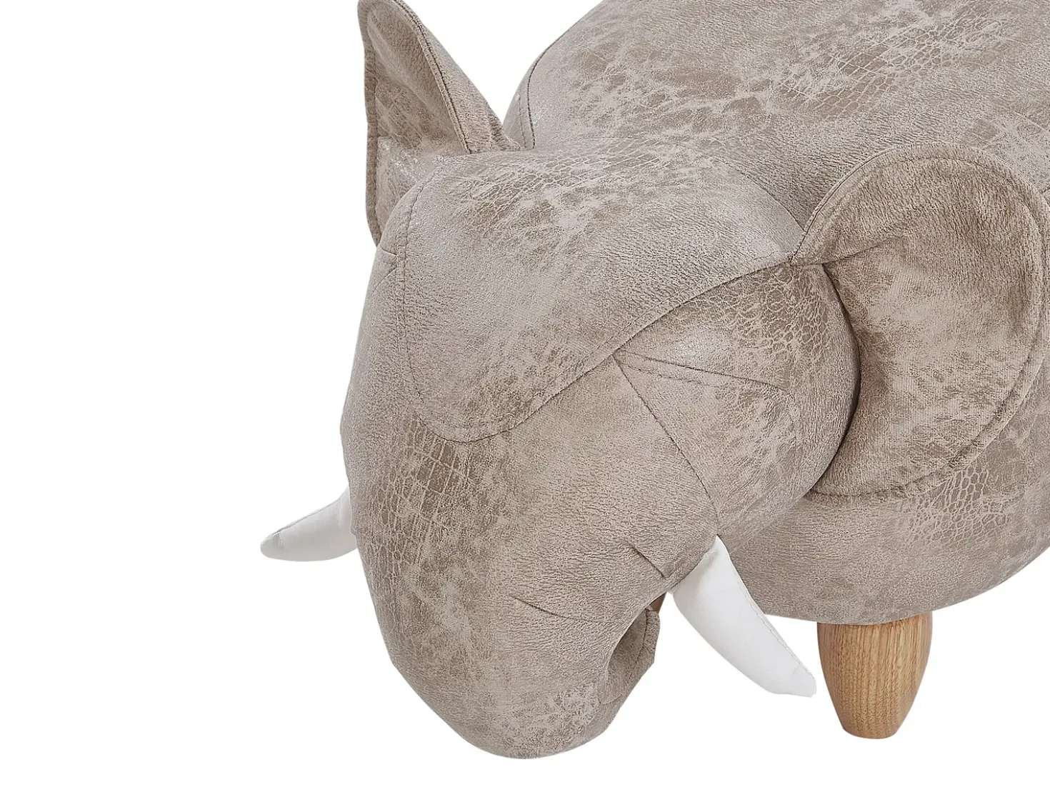 Dyrepuf med opbevaring JUMBO Kunstlæder Grå Elefant