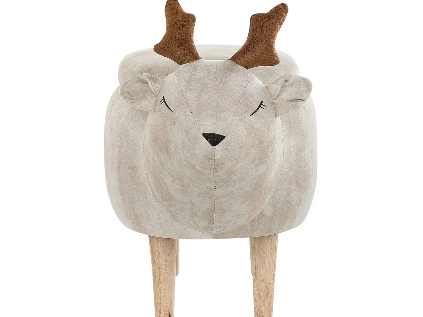 Dyrepuf med opbevaring REINDEER Beige Rensdyr