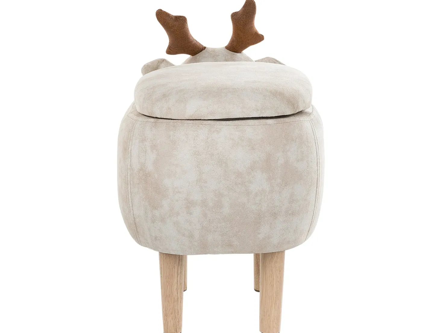 Dyrepuf med opbevaring REINDEER Beige Rensdyr