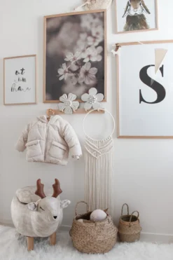 Dyrepuf med opbevaring REINDEER Beige Rensdyr