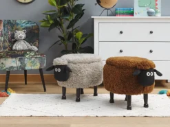 Dyrepuf med opbevaring SHEEP Grå Får