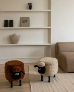 Dyrepuf med opbevaring SHEEP Brun Får