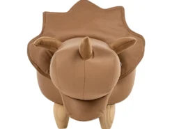 Dyrepuf med opbevaring TRICERATOPS Brun Dinosaur