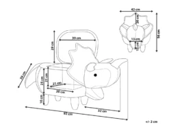 Dyrepuf med opbevaring TRICERATOPS Brun Dinosaur