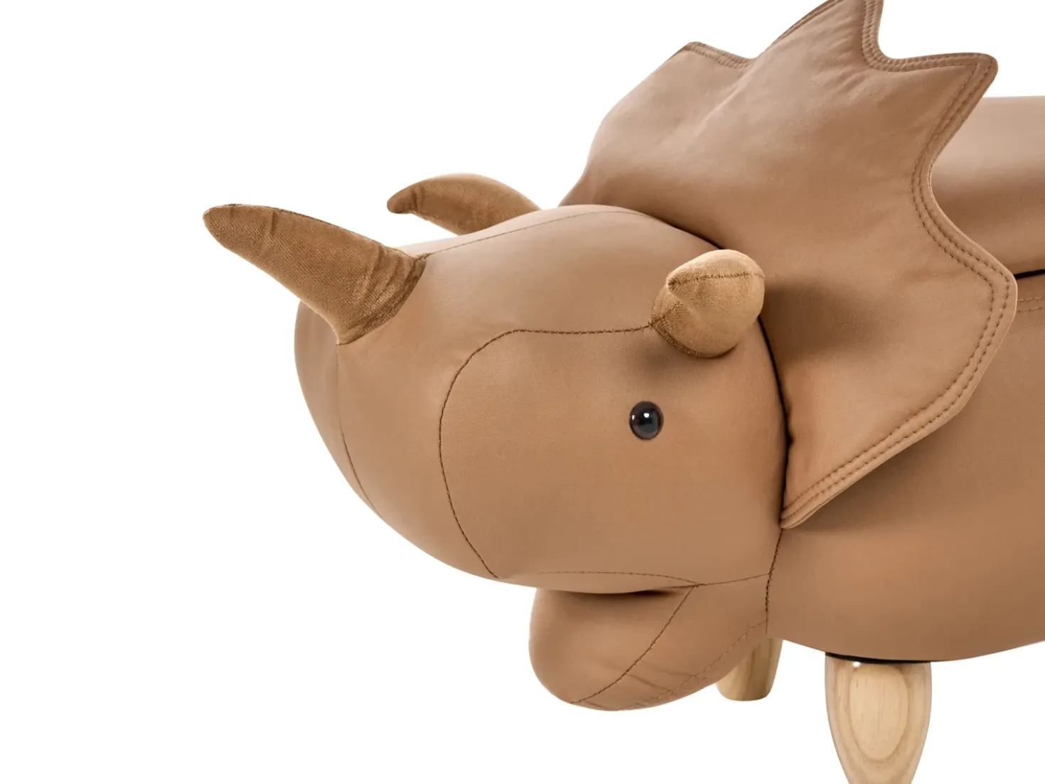 Dyrepuf med opbevaring TRICERATOPS Brun Dinosaur