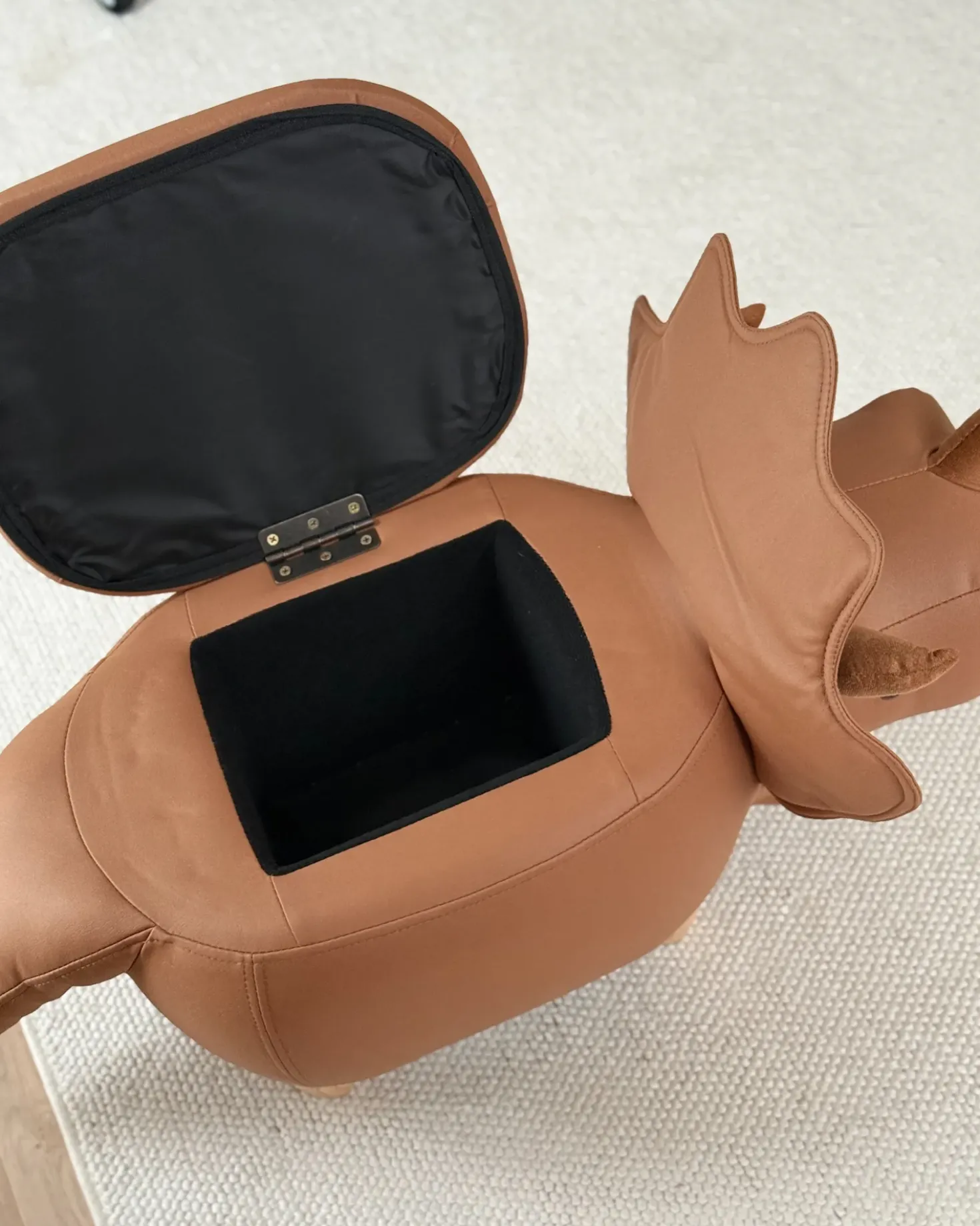 Dyrepuf med opbevaring TRICERATOPS Brun Dinosaur