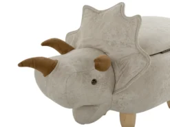 Dyrepuf med opbevaring TRICERATOPS Lysegrå Dinosaur