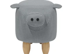 Dyrepuf PIGGY Lysegrå Gris