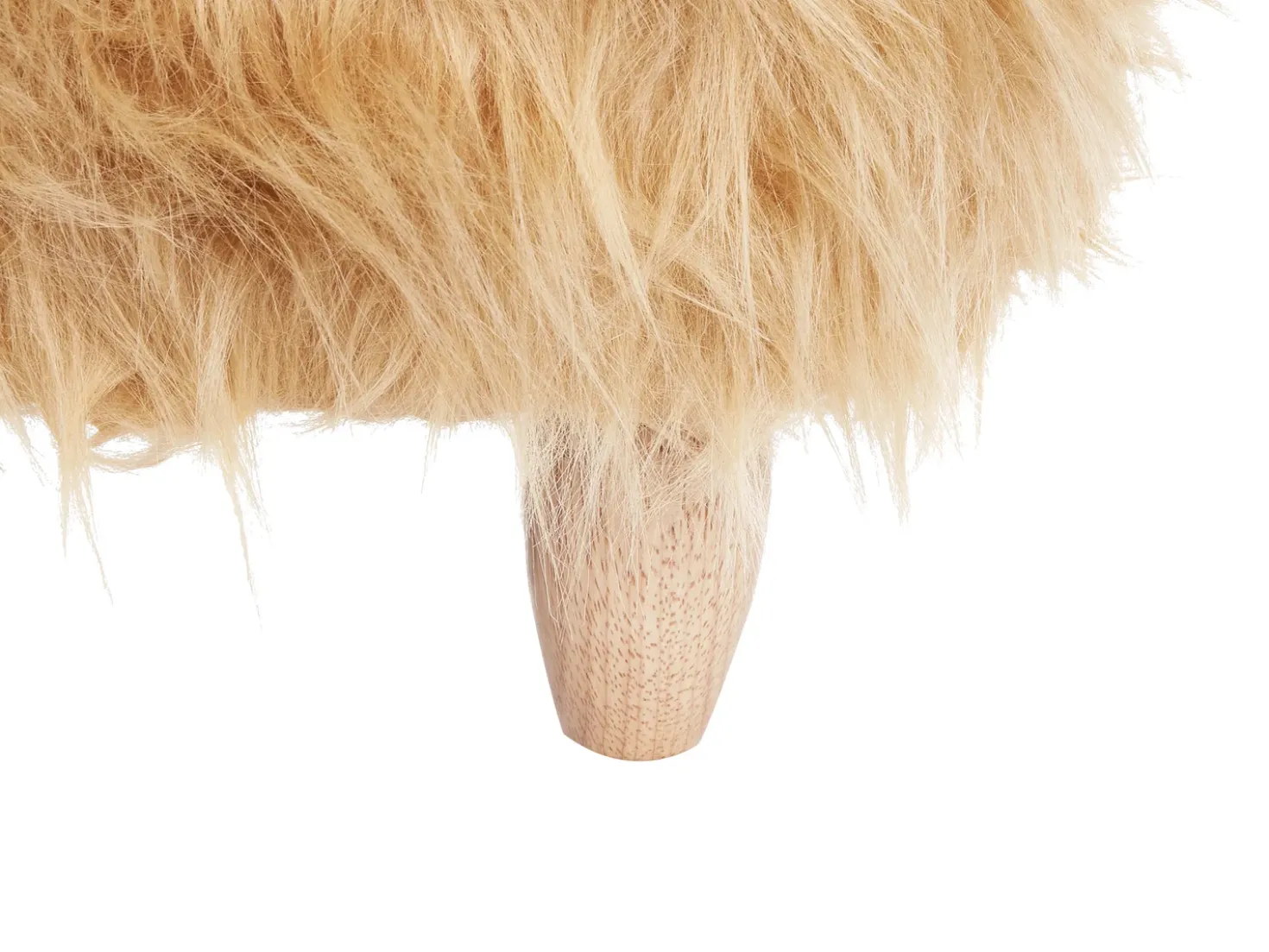 Dyrepuf WOOLLY Kunstig pels Sand Beige Næsehorn
