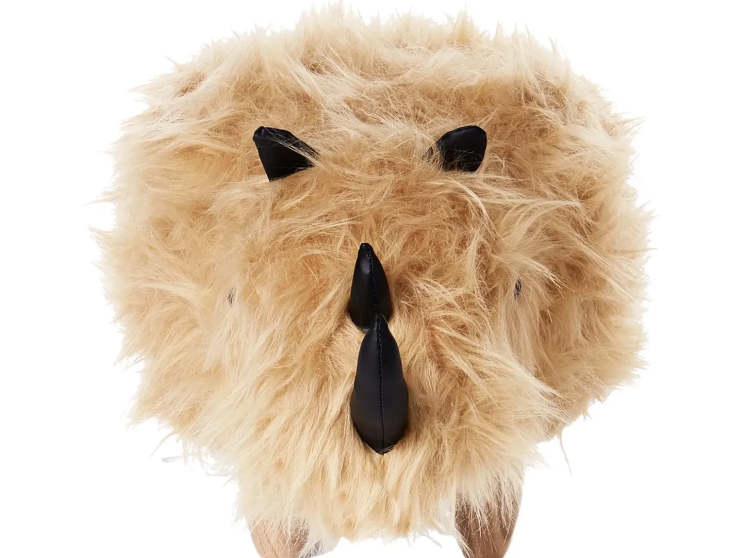 Dyrepuf WOOLLY Kunstig pels Sand Beige Næsehorn