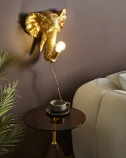 Elefant Væglampe ELEPHANTI Guld