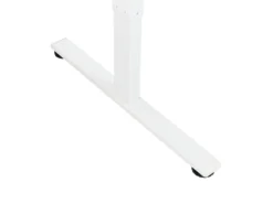 Elektrisk justerbart hjørneskrivebord DESTINES Sort/hvid 160 cm 109 cm Højrevendt