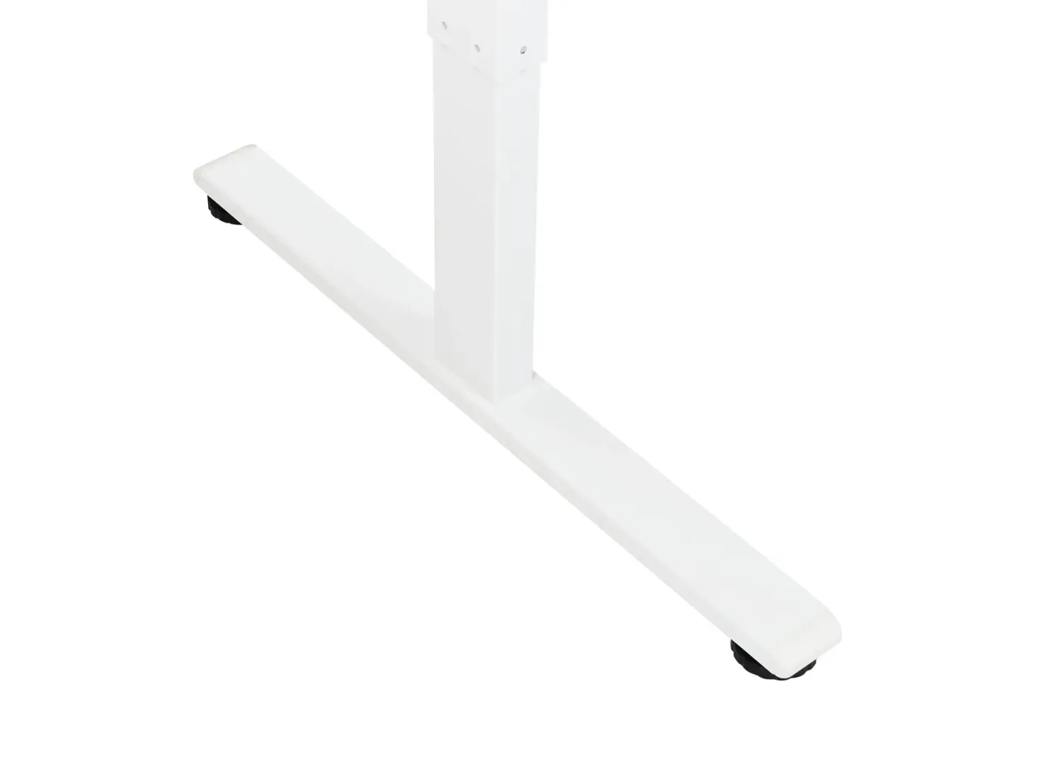 Elektrisk justerbart hjørneskrivebord DESTINES Sort/hvid 160 cm 109 cm Højrevendt