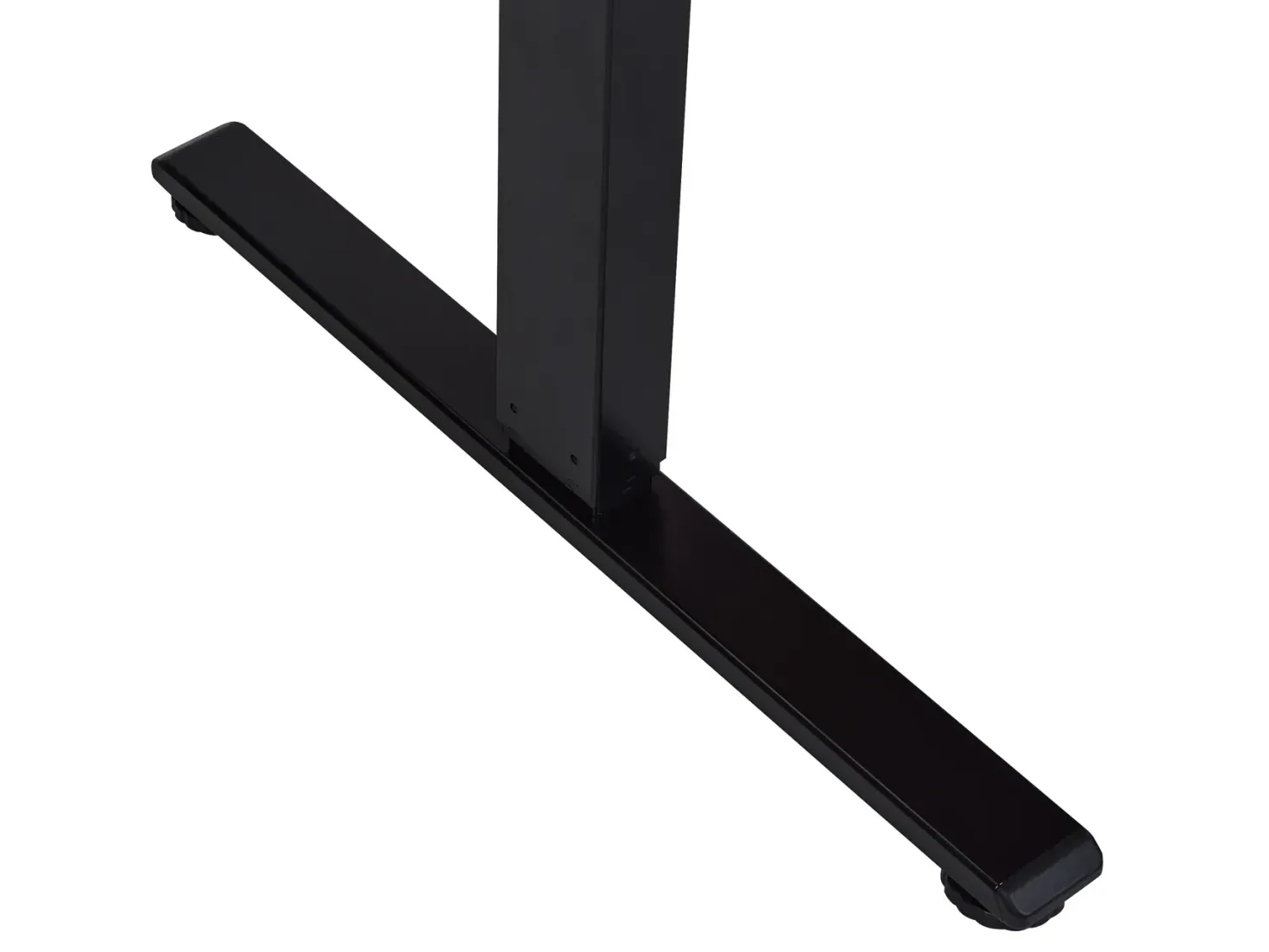 Elektrisk justerbart hjørneskrivebord DESTINES Hvid/sort 160 cm 109 cm Højrevendt