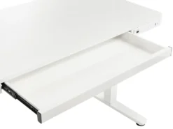 Elektrisk justerbart hæve sænkebord PENLY Hvid 120 cm 60 cm med USB-port