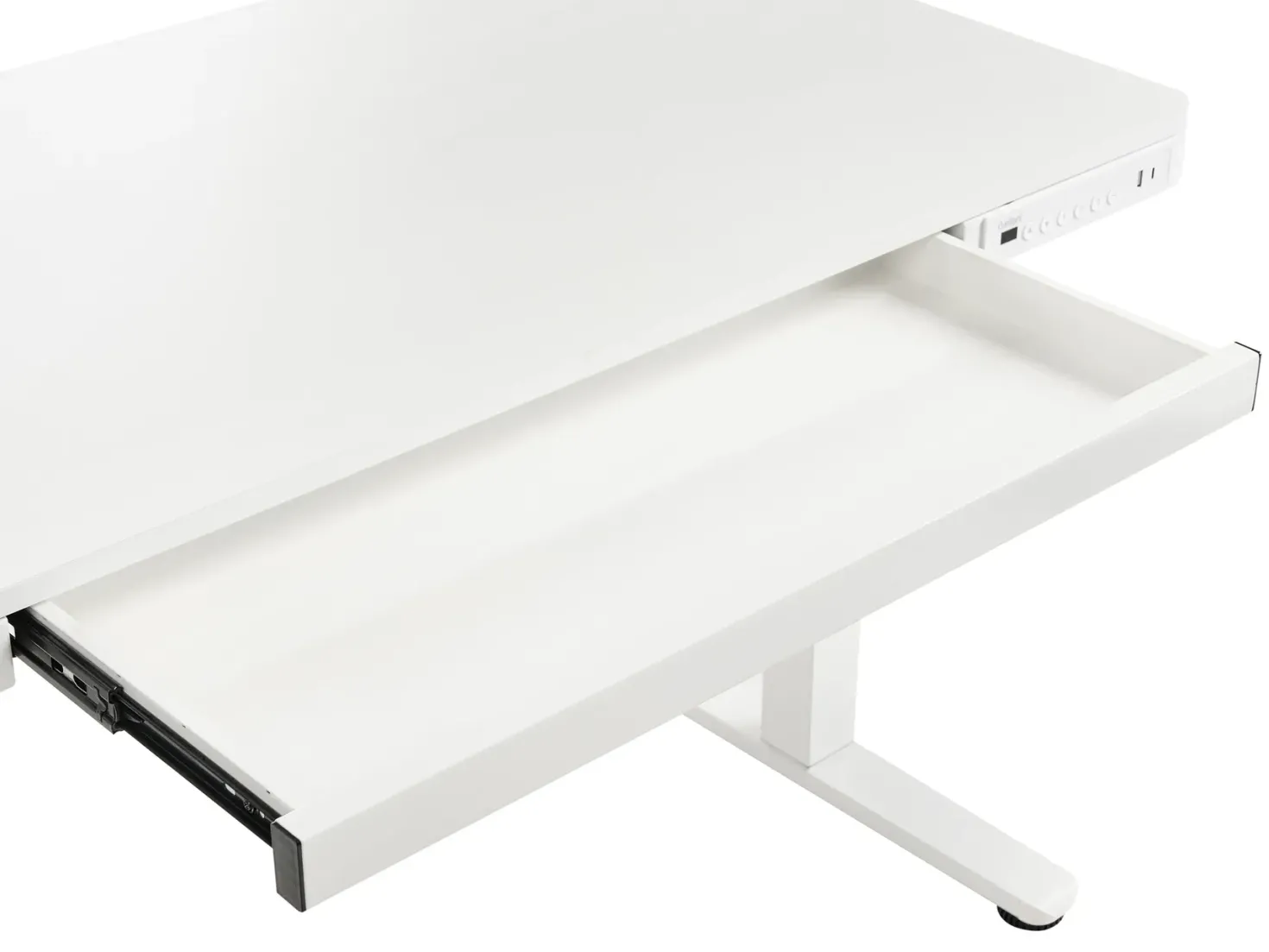 Elektrisk justerbart hæve sænkebord PENLY Hvid 120 cm 60 cm med USB-port