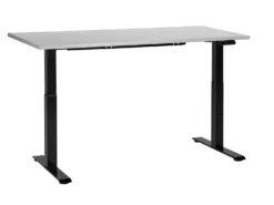 Elektrisk justerbart hæve sænkebord DESTINES Grå/sort 160 cm 72 cm