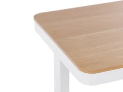 Elektrisk justerbart hæve sænkebord KENLY Brun/hvid 120 cm 60 cm med USB-port