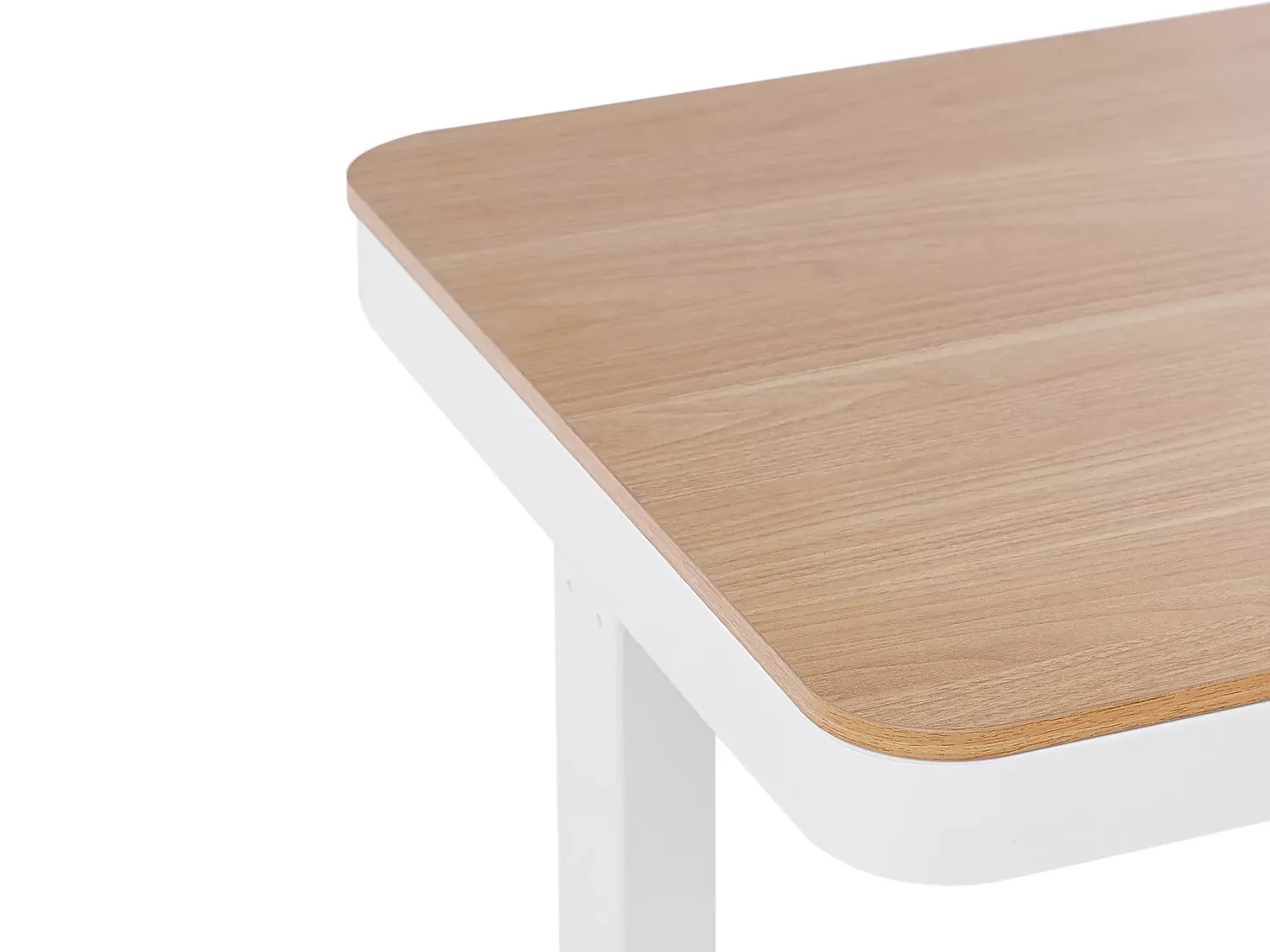 Elektrisk justerbart hæve sænkebord KENLY Brun/hvid 120 cm 60 cm med USB-port