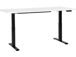 Elektrisk justerbart hæve sænkebord DESTINES Hvid/sort 180 cm 80 cm