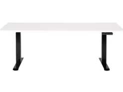 Elektrisk justerbart hæve sænkebord DESTINES Hvid/sort 180 cm 80 cm