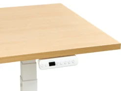 Elektrisk justerbart hæve sænkebord DESTINES Lysebrun/hvid 180 cm 72 cm