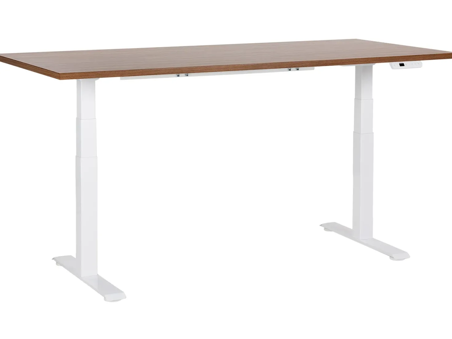 Elektrisk justerbart hæve sænkebord DESTINES Brun/hvid 180 cm 80 cm