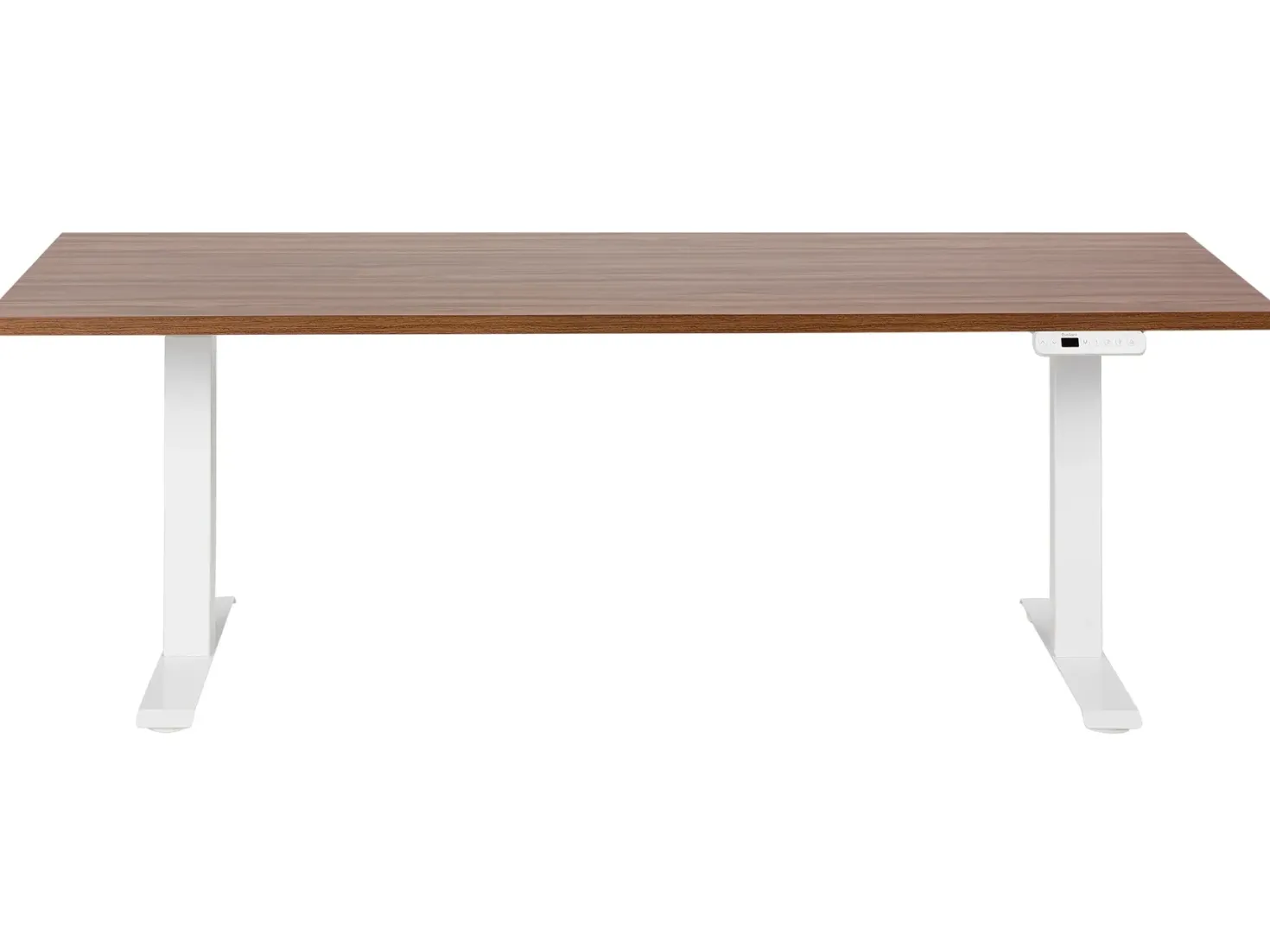 Elektrisk justerbart hæve sænkebord DESTINES Brun/hvid 180 cm 80 cm