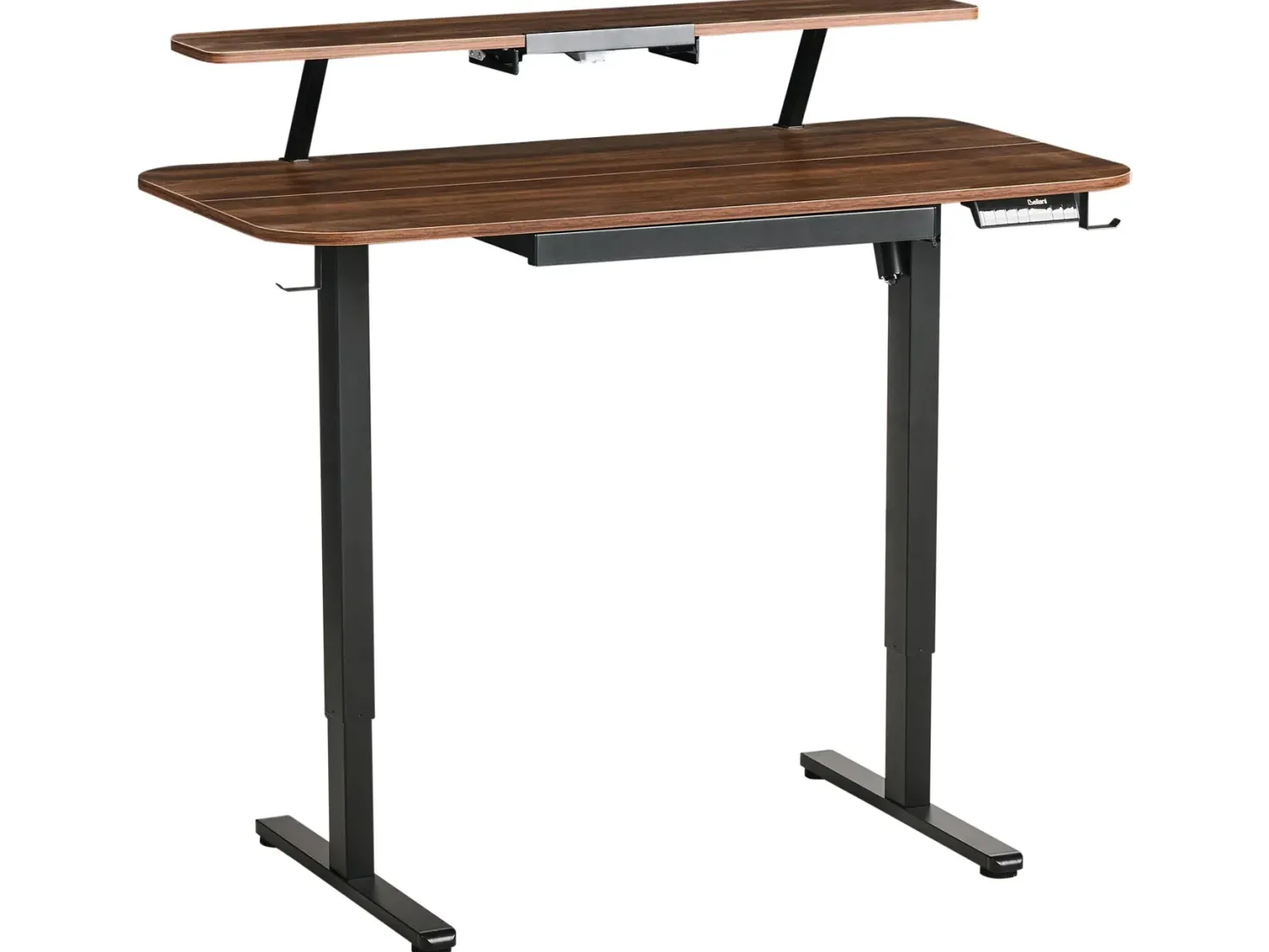 Elektrisk justerbart hæve sænkebord WILBANKS Brun/sort 120 cm 60 cm med USB-port
