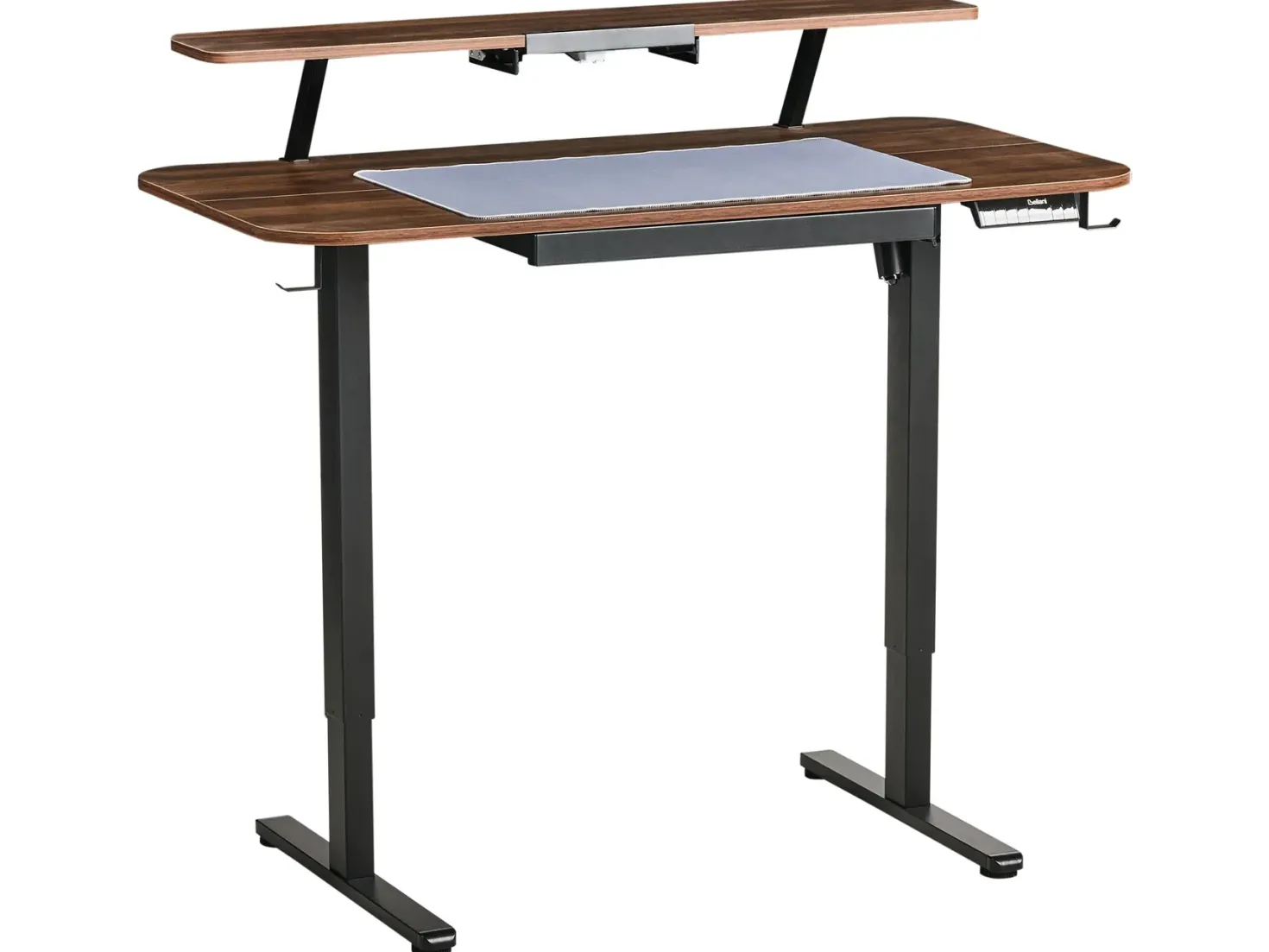 Elektrisk justerbart hæve sænkebord WILBANKS Brun/sort 120 cm 60 cm med USB-port