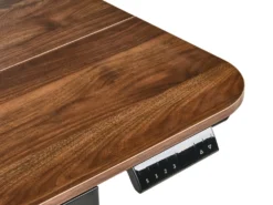 Elektrisk justerbart hæve sænkebord WILBANKS Brun/sort 120 cm 60 cm med USB-port