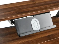 Elektrisk justerbart hæve sænkebord WILBANKS Brun/sort 120 cm 60 cm med USB-port
