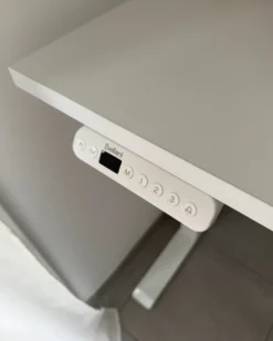 Elektrisk justerbart hæve sænkebord DESTINES Hvid 180 cm 80 cm