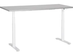 Elektrisk justerbart hæve sænkebord DESTINAS Grå/hvid 160 cm 72 cm