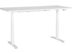 Elektrisk justerbart hæve sænkebord DESTINAS Hvid 180 cm 80 cm