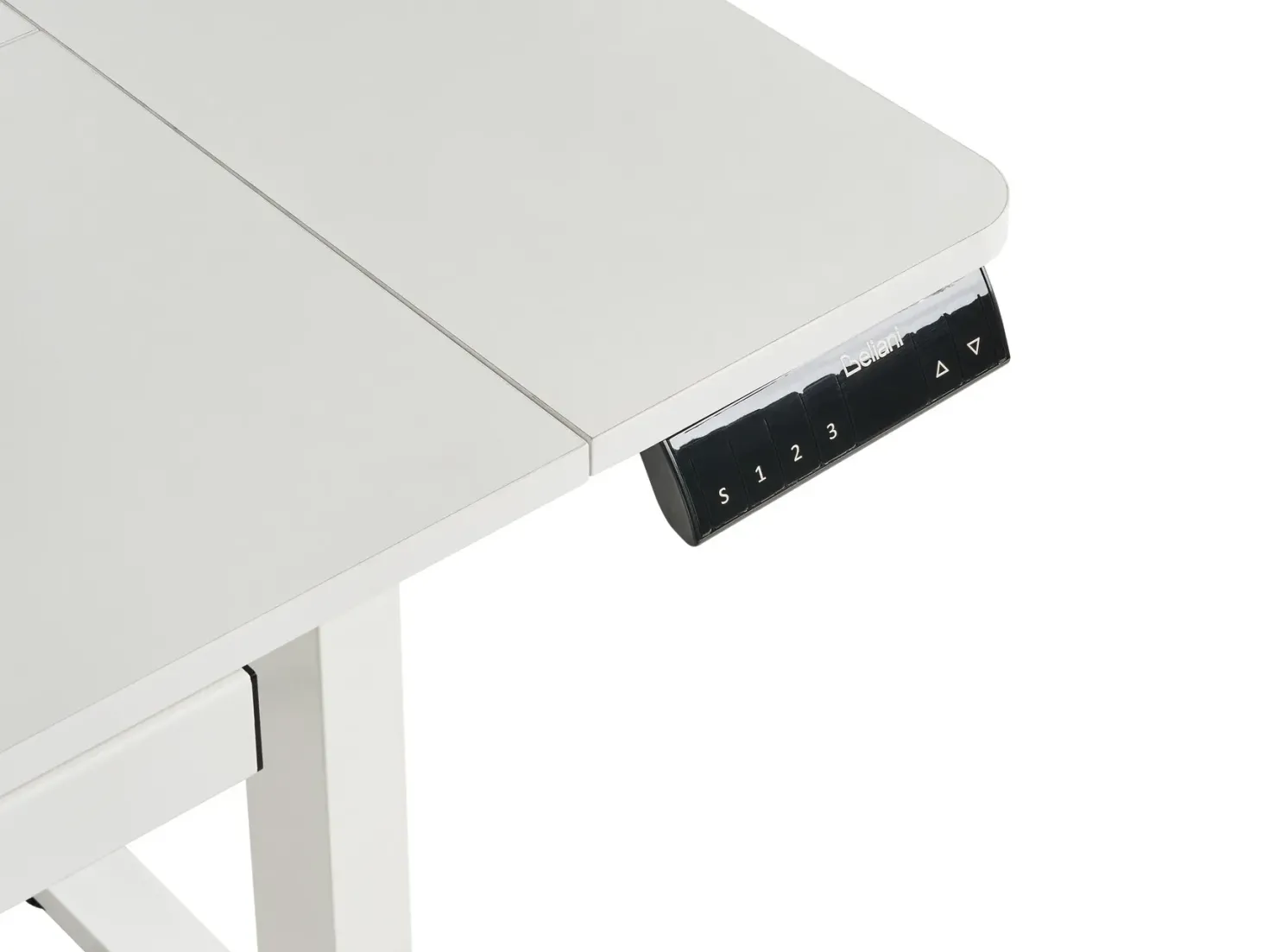 Elektrisk justerbart hæve sænkebord LUCAMA Hvid 120 cm 60 cm med USB-port
