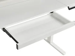 Elektrisk justerbart hæve sænkebord LUCAMA Hvid 120 cm 60 cm med USB-port