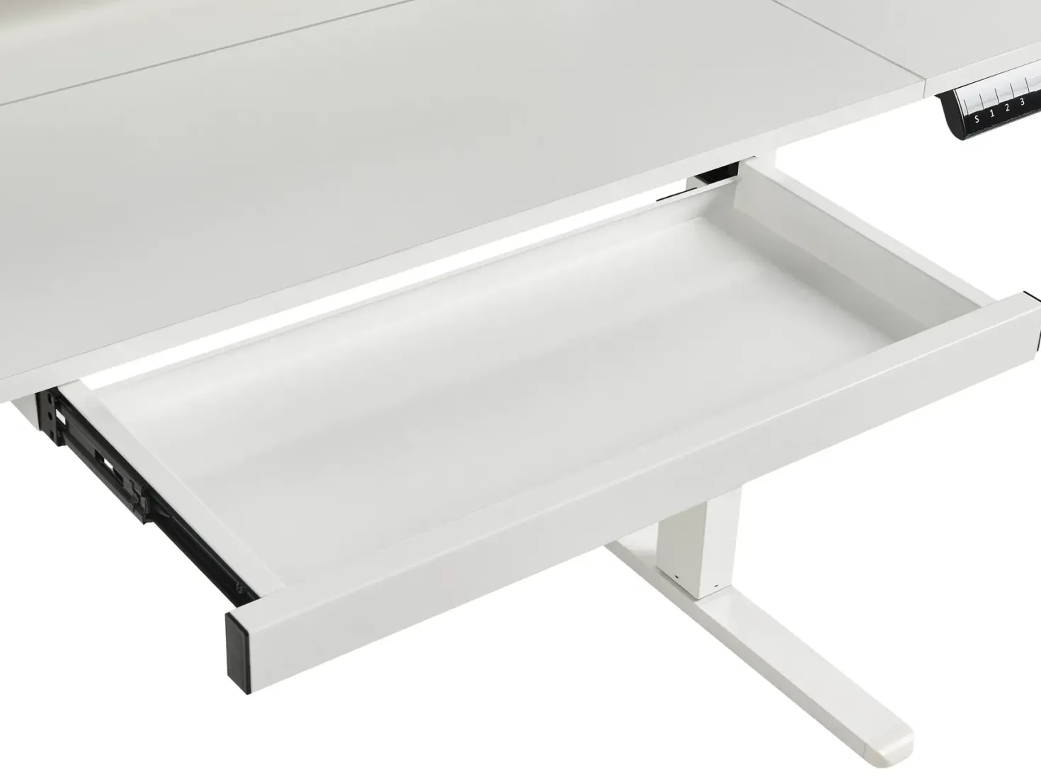 Elektrisk justerbart hæve sænkebord LUCAMA Hvid 120 cm 60 cm med USB-port