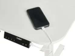 Elektrisk justerbart hæve sænkebord WILBANKS Hvid 120 cm 60 cm med USB-port