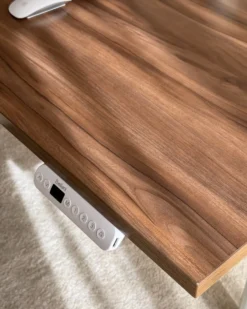 Elektrisk justerbart hæve sænkebord DESTINAS Brun/hvid 180 cm 80 cm